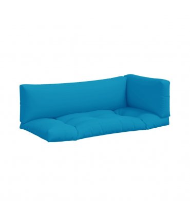 vidaXL Pallet Cushions 3 pcs Light Blue Fabric