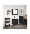 vidaXL 2 Piece Bathroom Furniture Set Black Oak Engineered Wood — V0672219353
