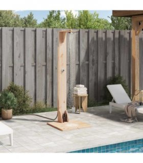 vidaXL Outdoor Shower 214.5 cm Solid Pine Wood and Stainless Steel — Colour: Natural pine