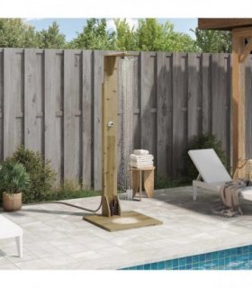 vidaXL Outdoor Shower 214.5 cm Natural — Colour: Natural impregnated