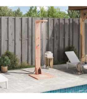 vidaXL Outdoor Shower 210 cm Solid Douglas Wood and Stainless Steel — Colour: Natural douglas