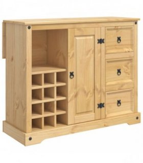 VidaXL Kitchen Storage Honey Wax 112 x 70 x 91.5 cm Solid-Pine