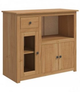 VidaXL Microwave Sideboard PANAMA Honey Wax 99.5 x 44 x 86.5 cm
