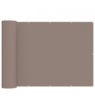 vidaXL Balcony Privacy Screen 1.2 x 15 m Fabric with PU Coated Taupe