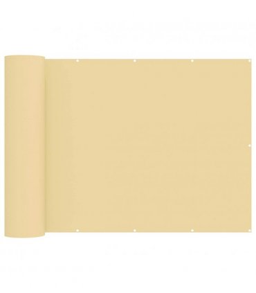 vidaXL Balcony Privacy Screen 1.2 x 15 m Fabric with PU Coated Beige