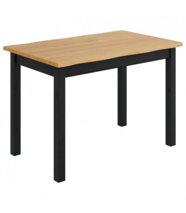 VidaXL Dining Table EKAI Black 112 x 70 x 76.5 cm Solid Pine Wood