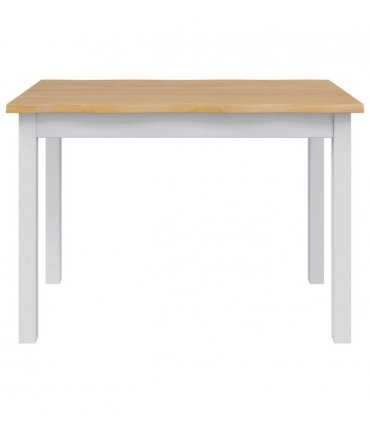 VidaXL Dining Table EKAI White 112 x 70 x 76.5 cm Solid Pine Wood