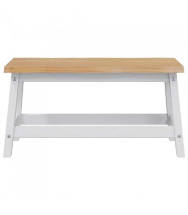 VidaXL Dining Bench EKAI White 91.5 x 29 x 45.5 cm Solid Pine Wood