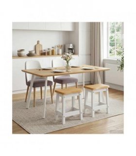 VidaXL Bar Stool EKAI 2 pcs White 40 x 29 x 45.5 cm Solid Pine Wood