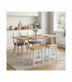 VidaXL Bar Stool EKAI 2 pcs White 40 x 29 x 45.5 cm Solid Pine Wood