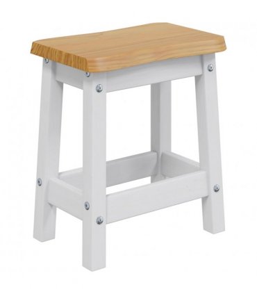 VidaXL Bar Stool EKAI 2 pcs White 40 x 29 x 45.5 cm Solid Pine Wood
