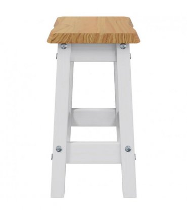 VidaXL Bar Stool EKAI 2 pcs White 40 x 29 x 45.5 cm Solid Pine Wood