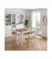 VidaXL High Bar Table EKAI White 112 x 70 x 91 cm Solid Pine Wood