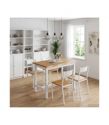 VidaXL High Bar Table EKAI White 112 x 70 x 91 cm Solid Pine Wood