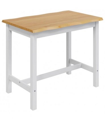 VidaXL High Bar Table EKAI White 112 x 70 x 91 cm Solid Pine Wood