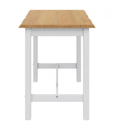 VidaXL High Bar Table EKAI White 112 x 70 x 91 cm Solid Pine Wood