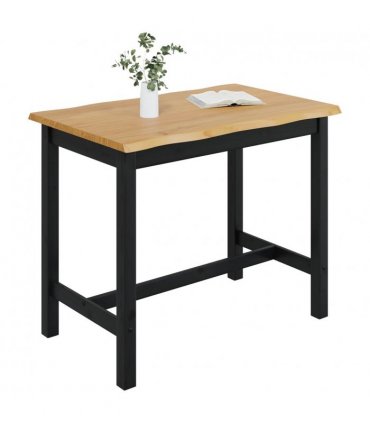 VidaXL High Bar Table EKAI Black 112 x 70 x 91 cm Solid Pine Wood