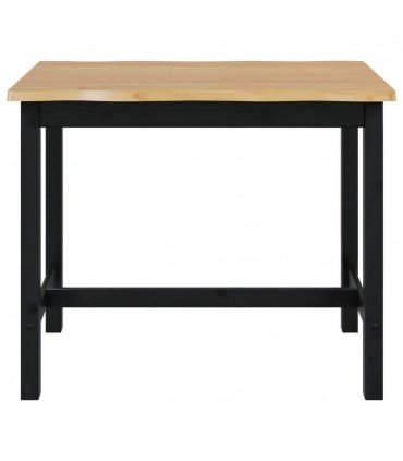 VidaXL High Bar Table EKAI Black 112 x 70 x 91 cm Solid Pine Wood