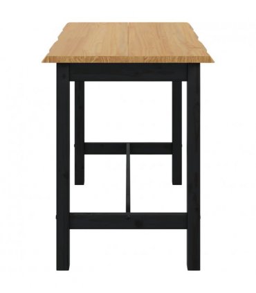 VidaXL High Bar Table EKAI Black 112 x 70 x 91 cm Solid Pine Wood