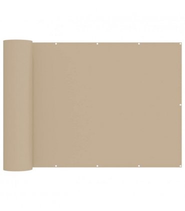 vidaXL Balcony Privacy Screen 180 x 600 cm Fabric with PU Coated Beige