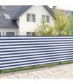 vidaXL Balcony Privacy Screen 180 x 600 cm Fabric with PU Coated — Colour: Blue and white
