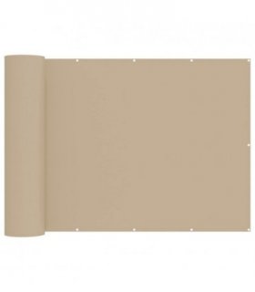vidaXL Balcony Privacy Screen 180 x 400 cm Fabric with PU Coated Beige