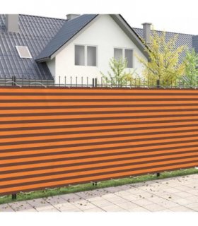 vidaXL Balcony Privacy Screen 180 x 400 cm Fabric with PU Coated — Colour: Orange and brown