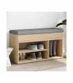 vidaXL Shoe Bench Sonoma Oak 82x32x45.5 cm Engineered Wood