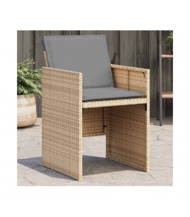 vidaXL Garden Chair | Set of 4 | Mix Beige, Light Grey