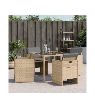 vidaXL Garden Chair | Set of 4 | Mix Beige, Light Grey