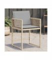 vidaXL Garden Chairs with Cushions 4 pcs Mix Beige Poly Rattan — V0672224011