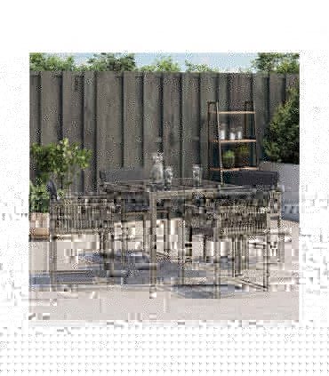 vidaXL Garden Chairs with Cushions 4 pcs Grey Poly Rattan — V0672224015