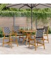 vidaXL 5 Piece Garden Dining Set Solid Wood Acacia — Size: 85 x 85 x 75 cm