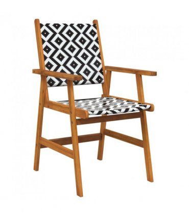vidaXL 5 Piece Garden Dining Set Solid Wood Acacia — Size: 85 x 85 x 75 cm