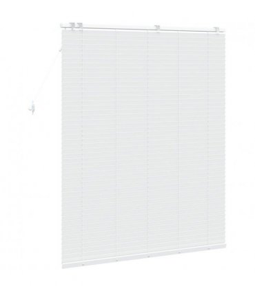 vidaXL Venetian Blind White 135 x 160 cm 35 mm Solid Paulownia Wood