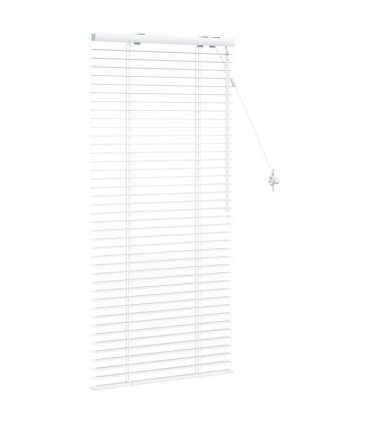 vidaXL Venetian Blind White 55 x 130 cm 35 mm Solid Paulownia Wood