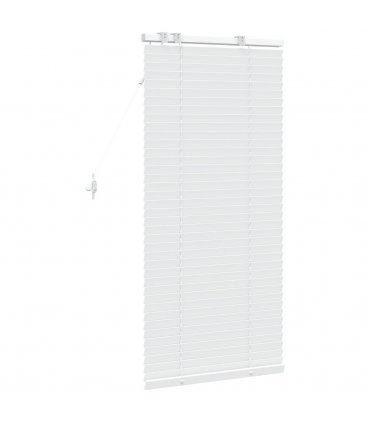 vidaXL Venetian Blind White 55 x 130 cm 35 mm Solid Paulownia Wood