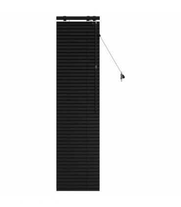 vidaXL Venetian Blind Black 50 x 160 cm 35 mm Solid Paulownia Wood