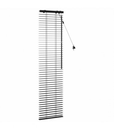 vidaXL Venetian Blind Black 50 x 160 cm 35 mm Solid Paulownia Wood