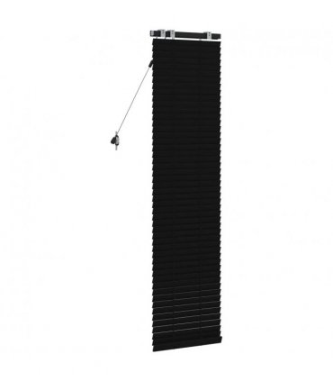 vidaXL Venetian Blind Black 50 x 160 cm 35 mm Solid Paulownia Wood