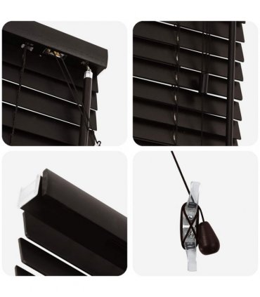 vidaXL Venetian Blind Dark Brown 85 x 130 cm 35 mm