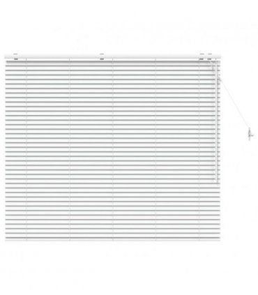 vidaXL Venetian Blind White 150 x 130 cm 35 mm Solid Paulownia Wood