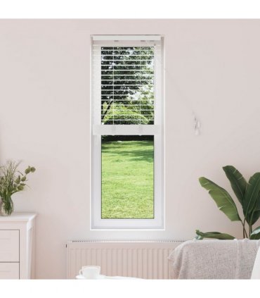 vidaXL Venetian Blind White 50 x 130 cm 35 mm Solid Paulownia Wood