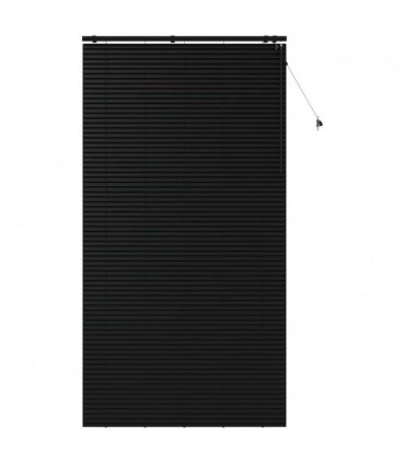 vidaXL Venetian Blind Black 135 x 250 cm 35 mm Solid Paulownia Wood
