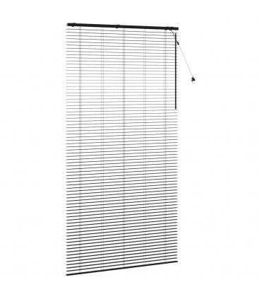 vidaXL Venetian Blind Black 135 x 250 cm 35 mm Solid Paulownia Wood