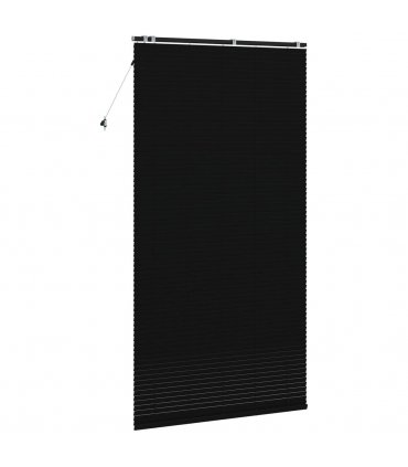 vidaXL Venetian Blind Black 135 x 250 cm 35 mm Solid Paulownia Wood