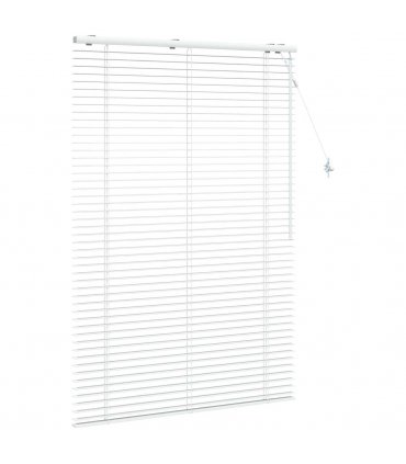 vidaXL Venetian Blind White 100 x 160 cm 35 mm Solid Paulownia Wood