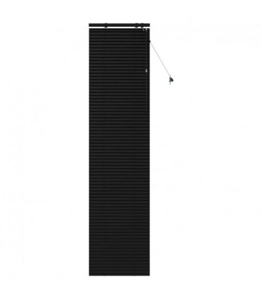vidaXL Venetian Blind Black 55 x 250 cm 35 mm Solid Paulownia Wood