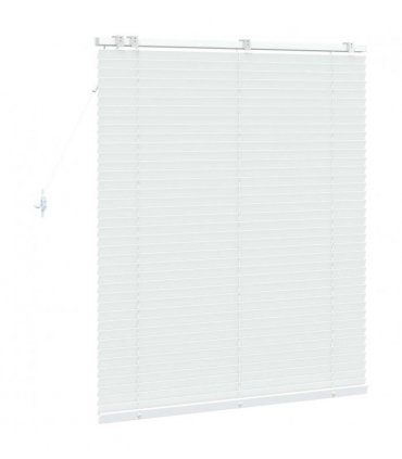 vidaXL Venetian Blind White 120 x 130 cm 35 mm Solid Paulownia Wood