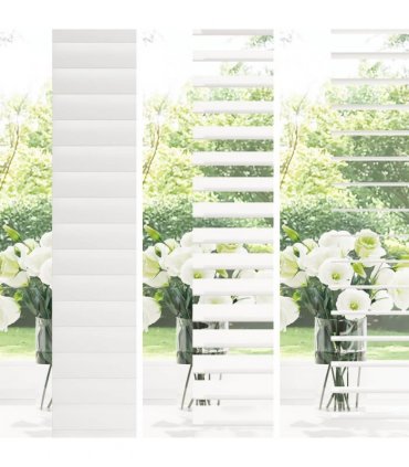 vidaXL Venetian Blind White 90 x 130 cm 35 mm Solid Paulownia Wood